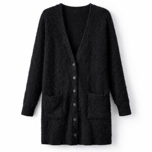 Mossimo Supply Co. Black Fuzzy Cardigan Women’s Small